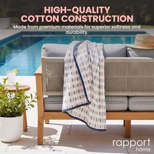 Rapport Home Santa Cruz 2 Pack of Cotton Striped Bath Sheets in Pink and White, W/H: 90 x 140 cm – 4