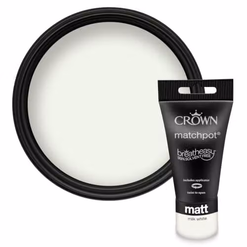 Crown Matt Opaque White Paint 40 ml