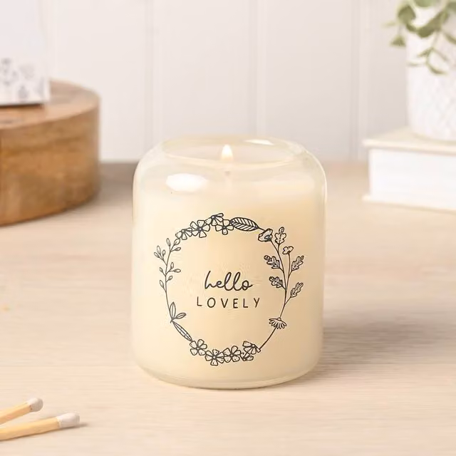 Moments Hello Lovely Small Votive Candle in Beige