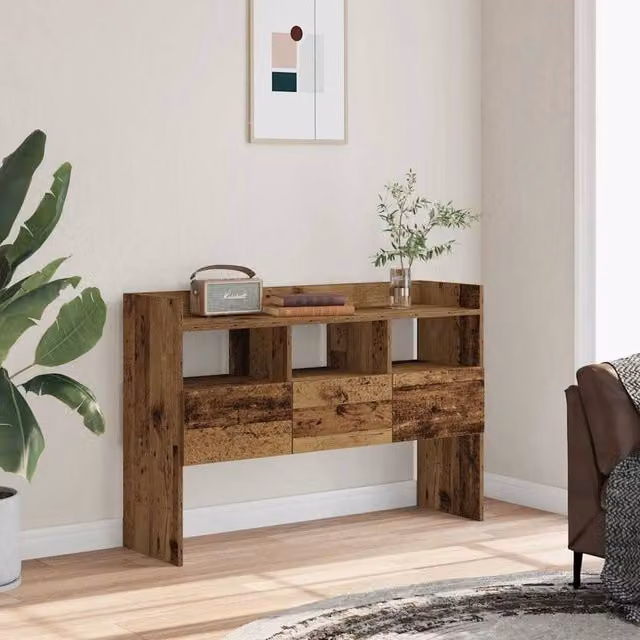 Berkfield Home Old Wood Sideboard in Brown, Engineered Wood, W: 105 cm, D: 30 cm, H: 70 cm