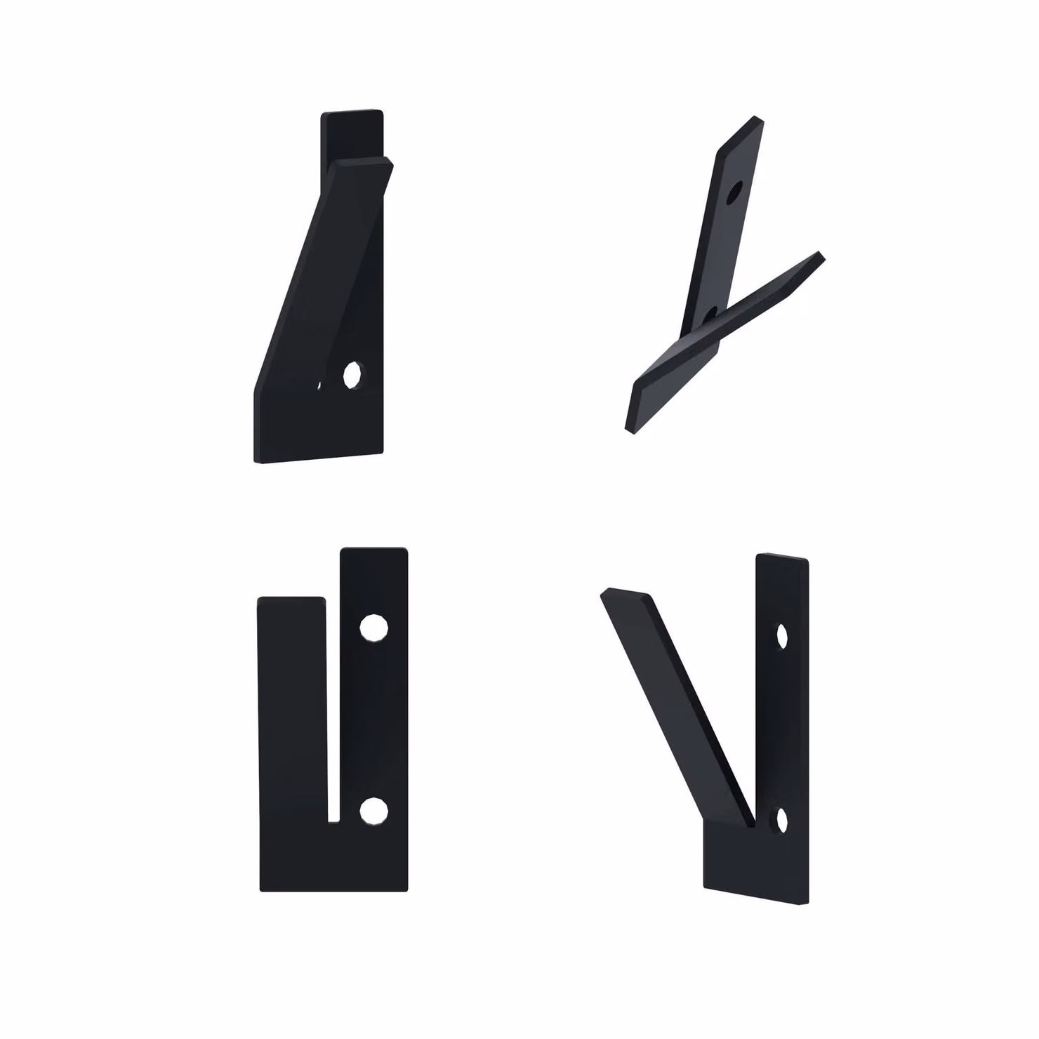 Decortie Nora Modern Triple Metal Hook Set of 3 in Matte Black Waterproof Stainless Steel – 2