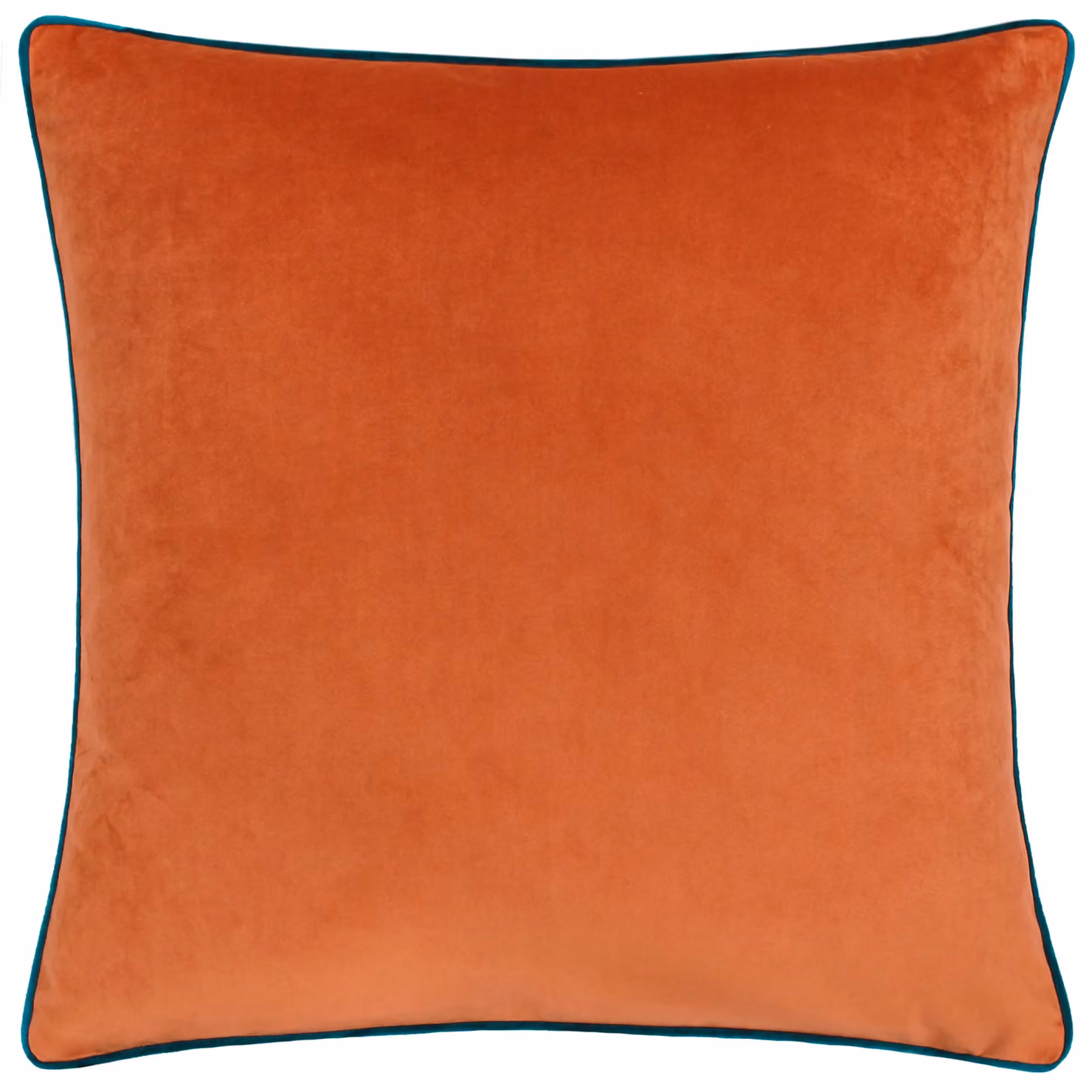 Furn Meridian Velvet Square Cushion in Multicolour Coral, Blue and Orange, W/D/H: 45 x 45 x 45 cm – 2