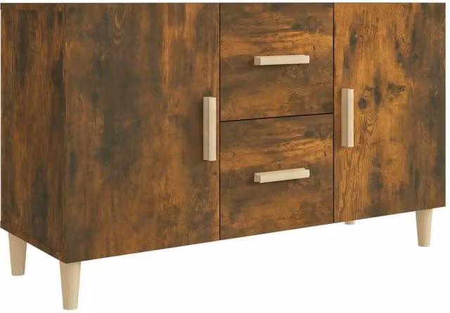 Berkfield Home Smoked Oak Sideboard in Brown, W/D/H: 100 x 36 x 60 cm – 1