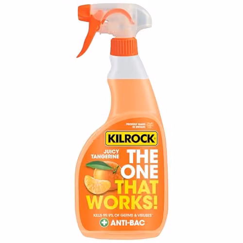 Kilrock Multi-Surface Anti-Bacterial Cleaner Spray, Juicy Tangerine, 750ml