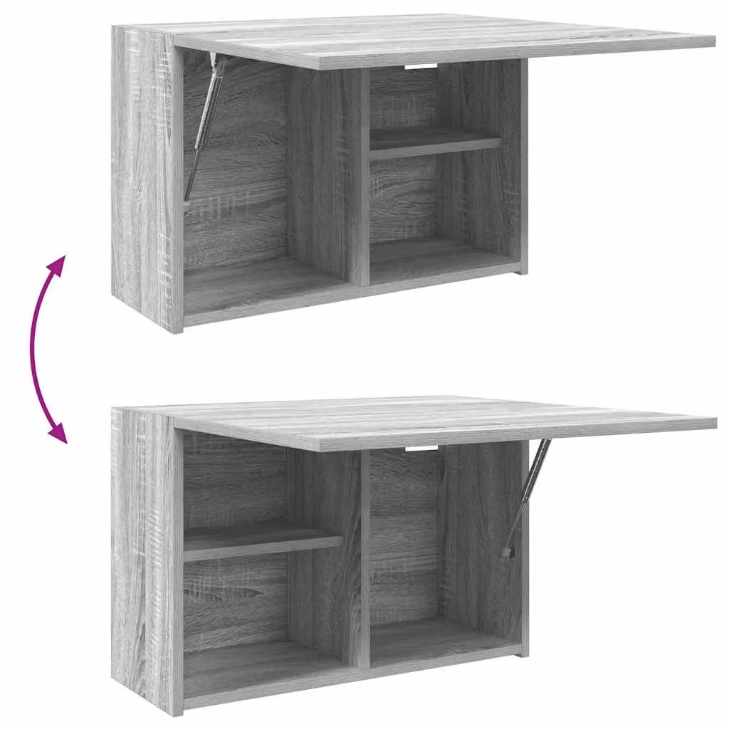 Berkfield Home Grey Sonoma Bathroom Wall Cabinet W: 60 cm, D: 25 cm, H: 40 cm – 3