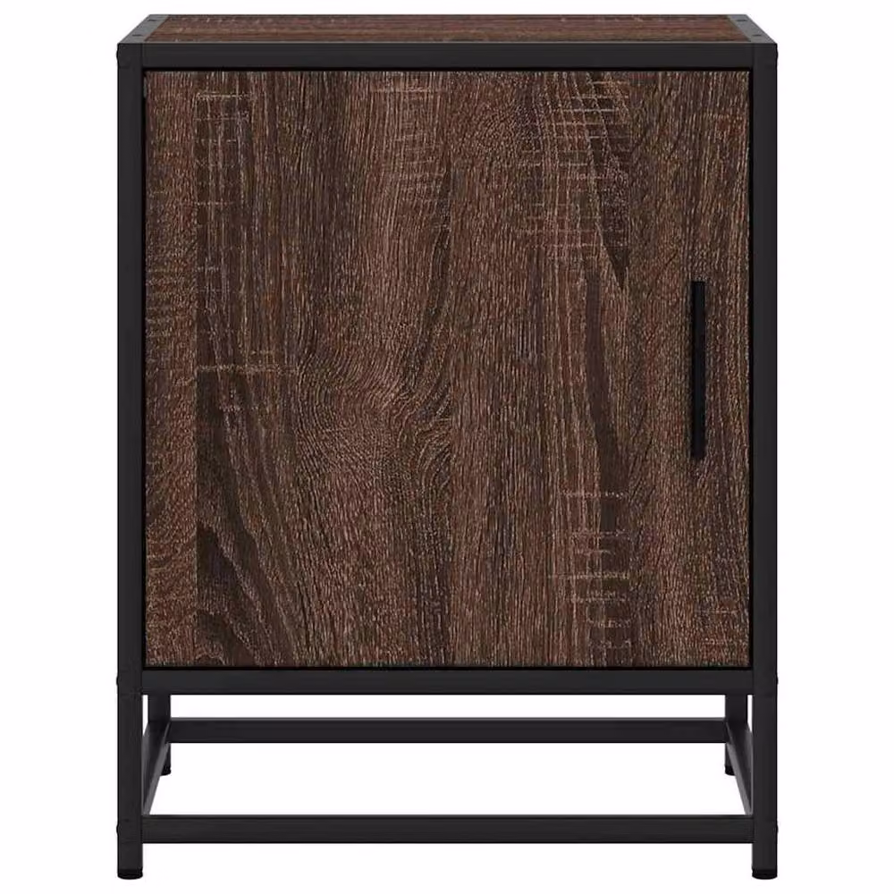 Berkfield Home Set of 2 Classic Bedside Cabinets in Brown Oak, W/D/H: 40 x 31 x 50 cm – 5