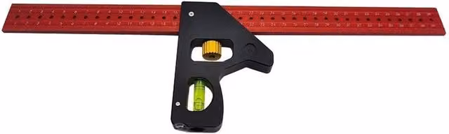 NESTLUNE Red Combination Right Angle Movable Square Ruler, W: 520 cm, H: 40 cm – 1