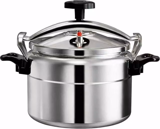 NESTLUNE Silver Stainless Steel Pressure Cooker and Kitchen Stove Top Steamer, W/D/H: 100 x 15 x 15 cm