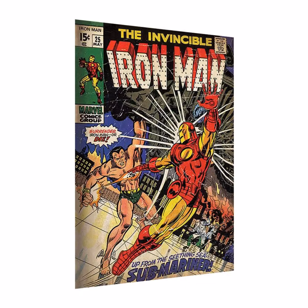 Iron Man Submariner Multicolour Canvas Print Illustration – 2