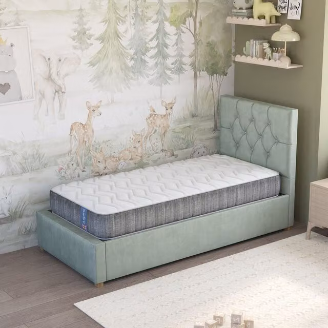 Aspire Kids and Teenagers Hybrid Pocket Sprung Memory Support Mattress in White, Small Single