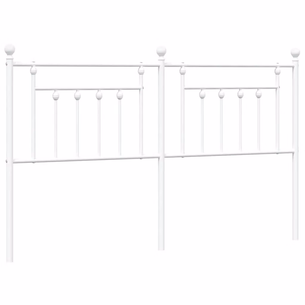 Berkfield Home Classic Metal Headboard in White, 180 cm – 2