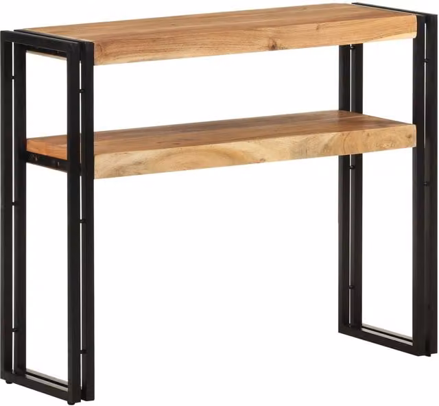 Berkfield Home Industrial Console Table in Brown Solid Acacia Wood, W/D/H: 90 x 30 x 75 cm – 1