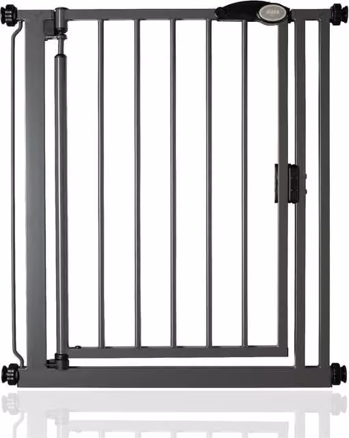 Safetots Pressure Fit Self Closing Stair Gate in Grey, Width: 68.5 cm - 75 cm