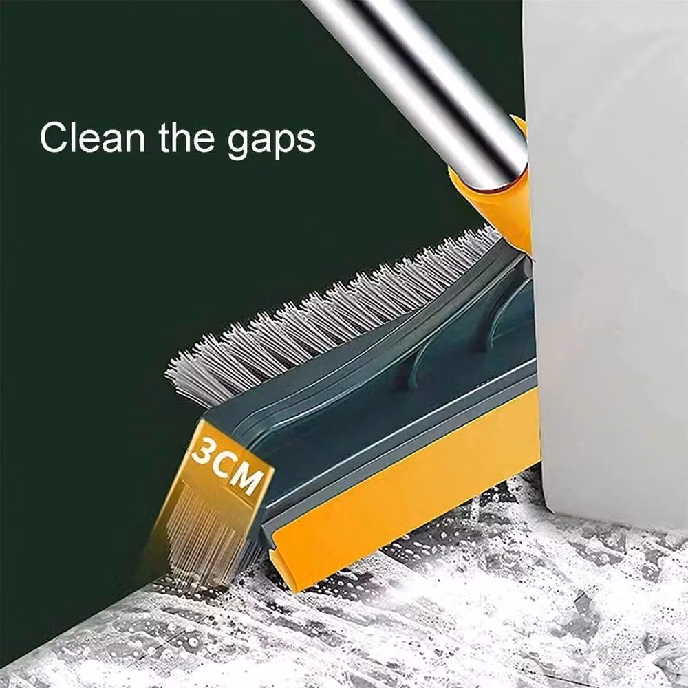 NESTLUNE 3 In 1 Floor Brush and Scraper, Yellow and Green, W: 15 cm, H: 100 cm – 3