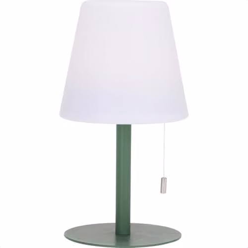 idooka Outdoor LED Table Lamp, USB Rechargeable Colour Changing RGB Light with Warm White Mode, Weatherproof IP44 Design for Garden, Terrace and Balcony, Height: 30 cm, W/D/H: 16.5 x 16.5 x 30 cm, Matt Green – 1