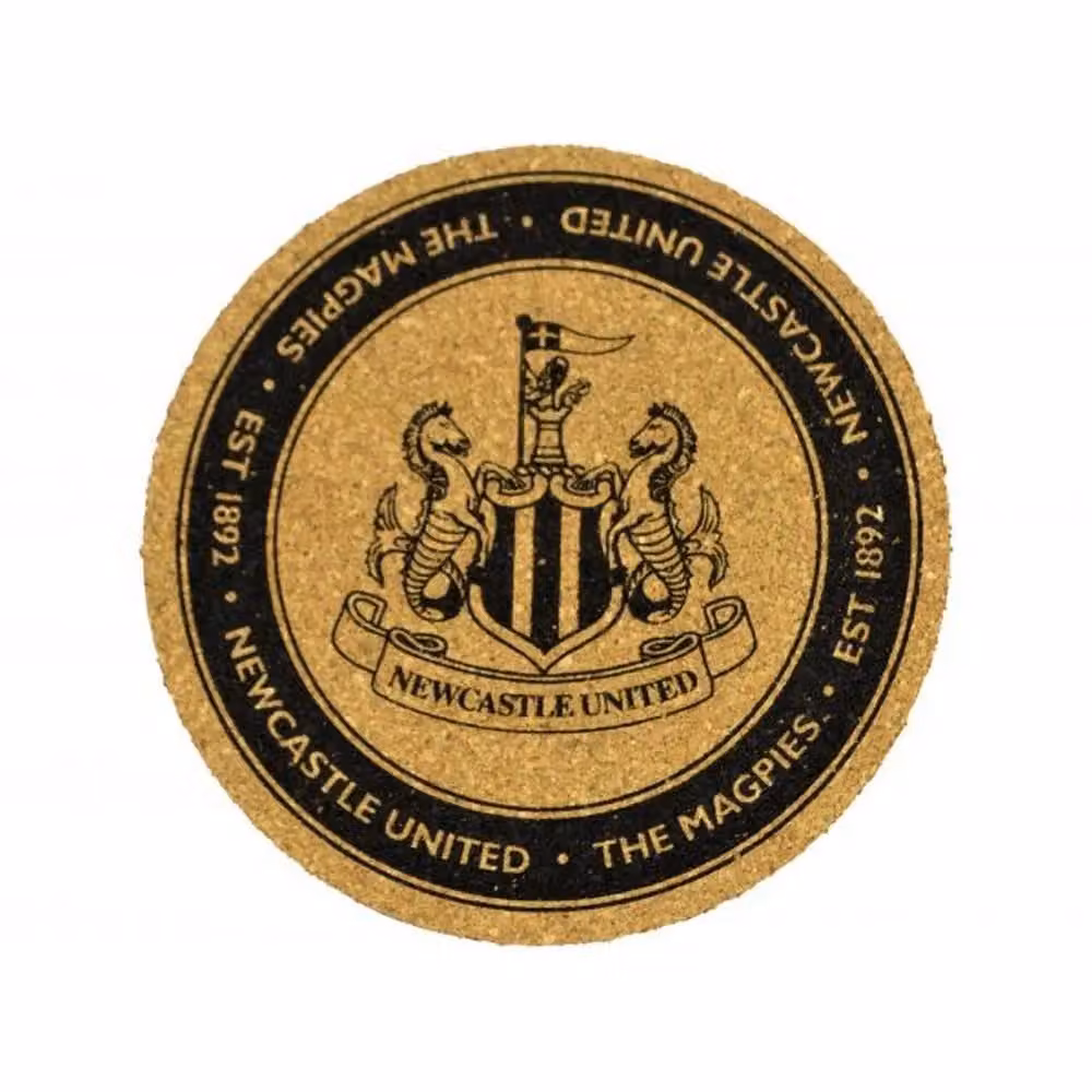 Newcastle United FC Round Cork Coaster Set of 4 in Gold – 2