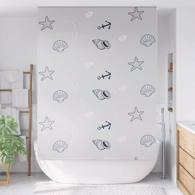 Berkfield Home Grey Opaque Shower Roller Blind, W/H: 150 x 240 cm