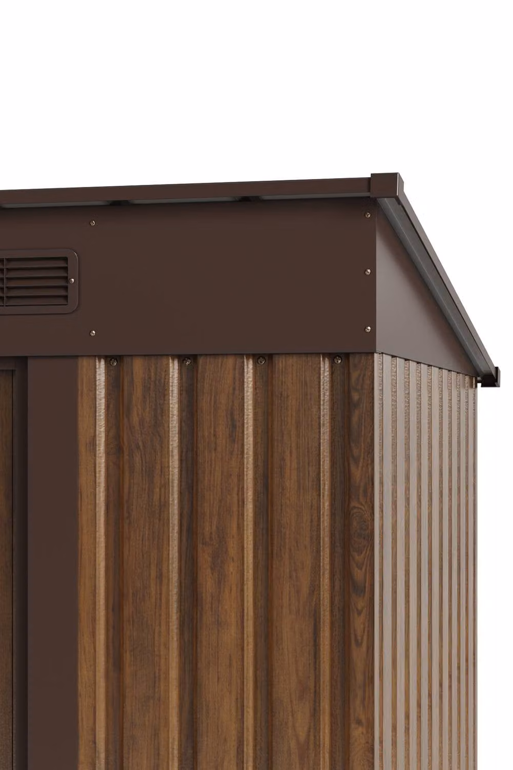 Garden Sanctuary Metal Pent Roof Garden Tool Shed in Brown, W/D/H: 182.0 x 121.0 x 194.0 cm – 5