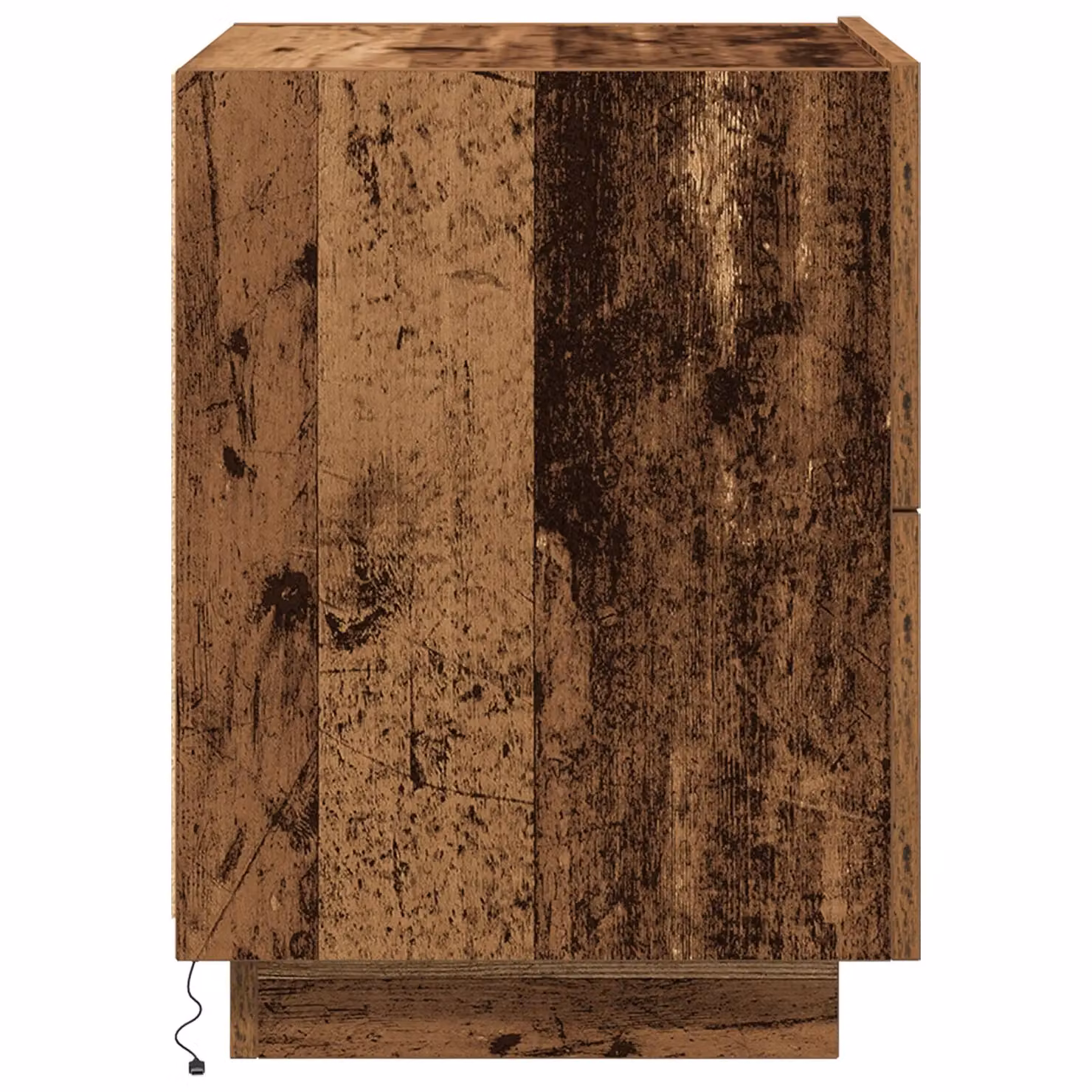 Berkfield Home Bedside Cabinet with Integrated LED Lights in Brown Old Wood, W/D/H: 45 x 40 x 55 cm – 4