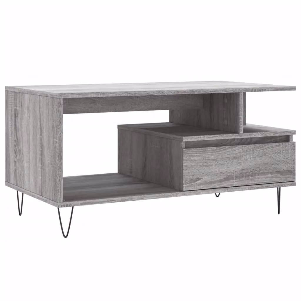 Berkfield Home Modern Grey Sonoma Coffee Table with Lift Mechanism, W: 90 cm, D: 49 cm, H: 45 cm – 2
