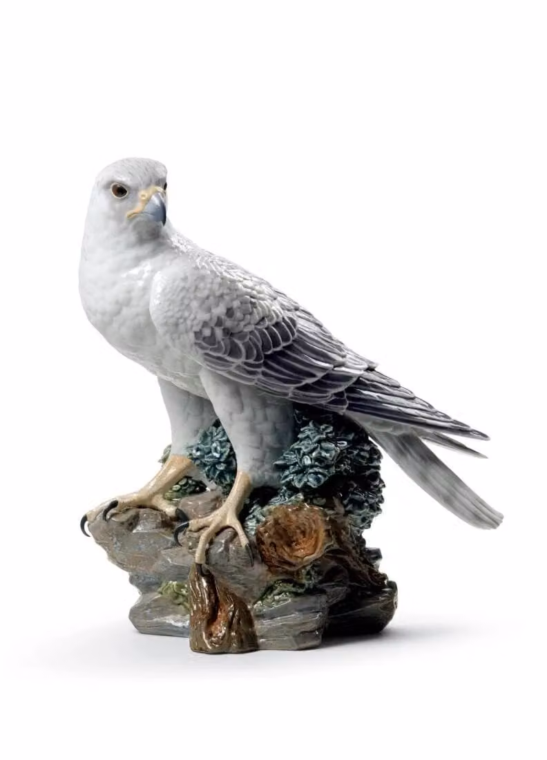 Lladró Gyrfalcon Limited Edition White Porcelain Sculpture