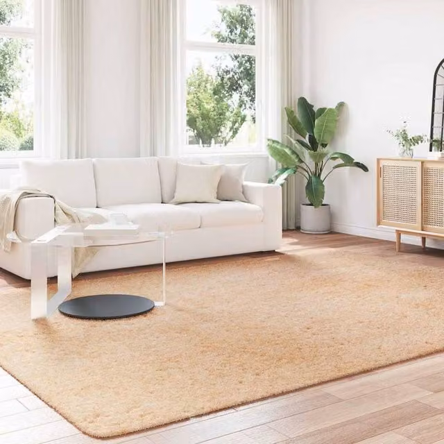 Berkfield Home NAVARRA Shaggy High Pile Rug, Beige, W: 240 cm, D: 340 cm – 1