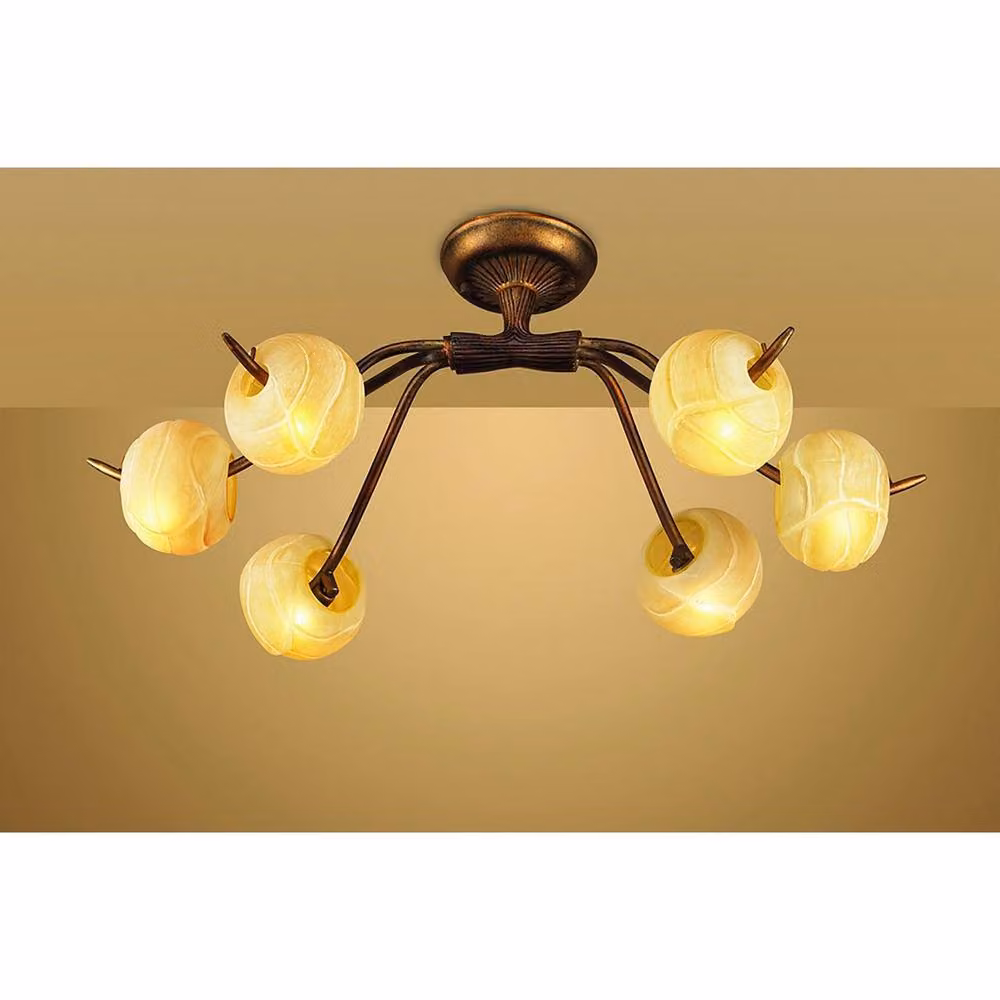 Netlighting Wave 6 Light G9 Ceiling Lamp in Gold/Brass – 2