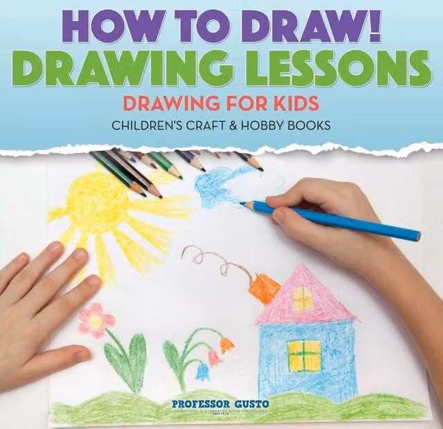 Professor Gusto How to Draw Drawing Lessons Childrens Craft Book in Multicolour