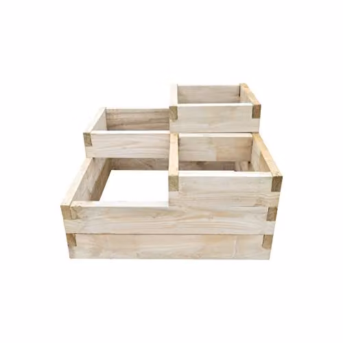 Forest Garden Caledonian Tiered Raised Bed, Brown, 250 Litre, W: 90 cm, D: 56 cm – 2
