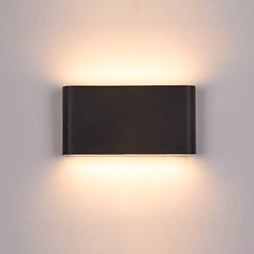 Netlighting Modern LED Outdoor Wall Lamp Black, Warm White 3000K, 720lm, IP44 – 1