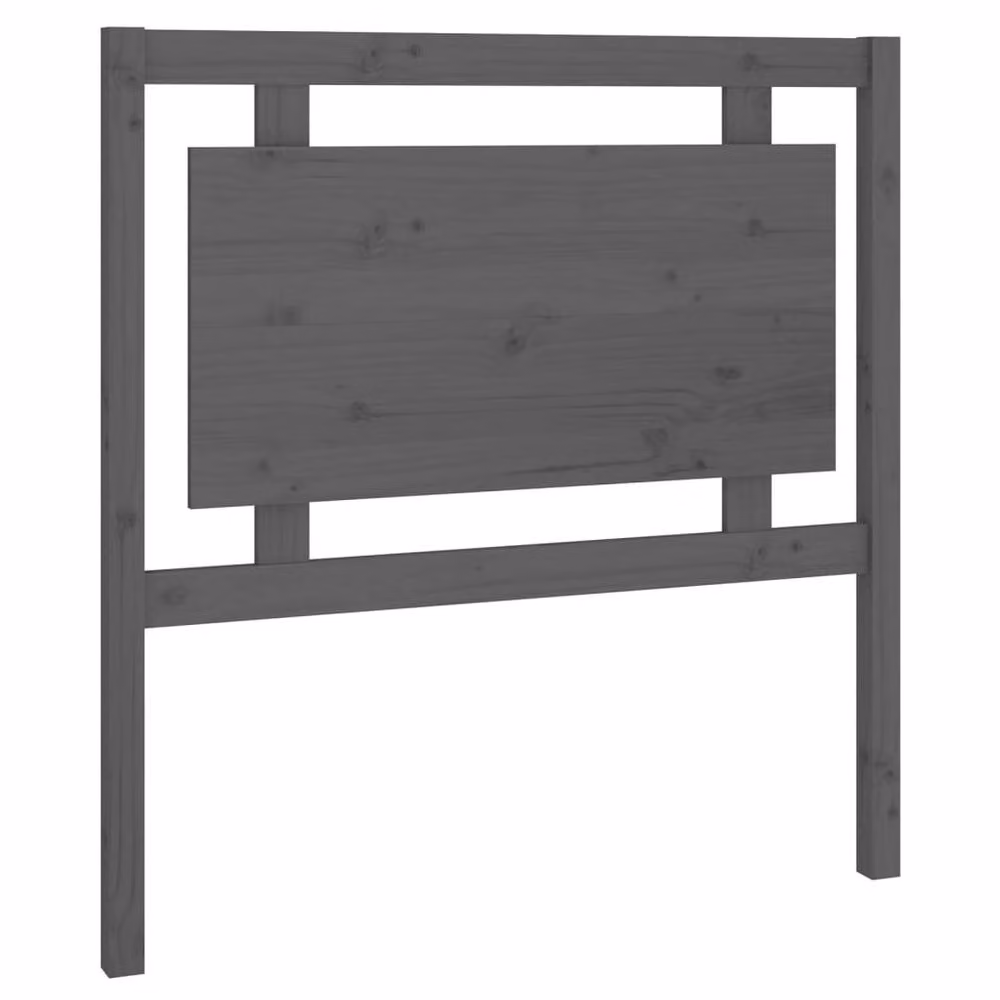 Berkfield Home Beautiful Bed Headboard in Grey Solid Pine Wood, W/D/H: 95.5 x 4 x 100 cm – 2