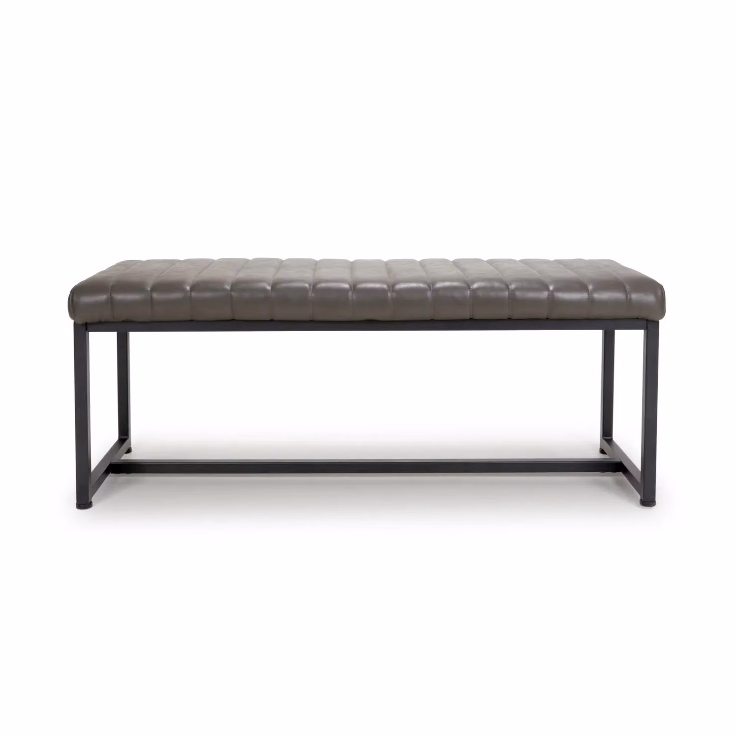 Shankar Archer Grey Leather Effect Bench – 2