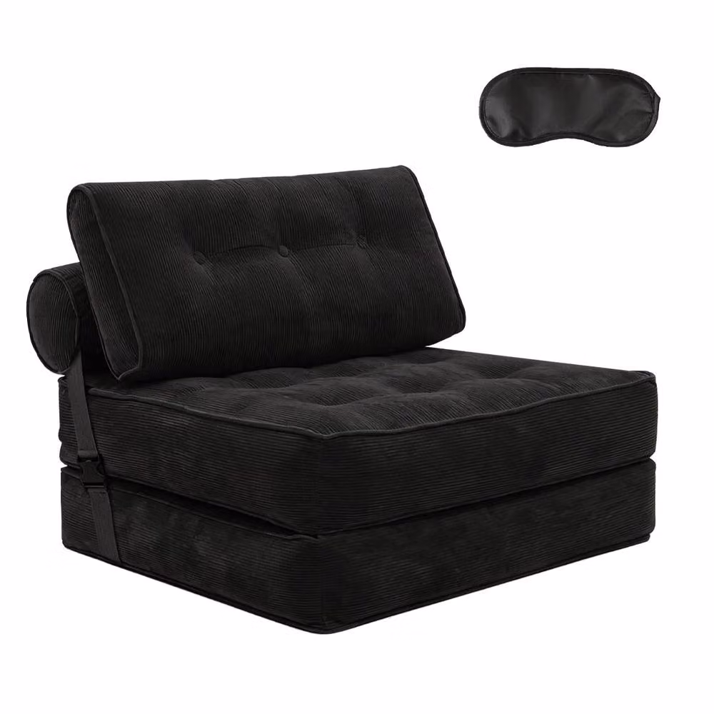 FORGEVIO 3-in-1 Convertible Sofa Bed and Foldable Couch in Black – 5