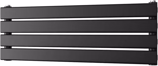 UK Radiators Typhoon Axis Black Horizontal Designer Single Panel Radiator, W: 80 cm, H: 27.2 cm – 1