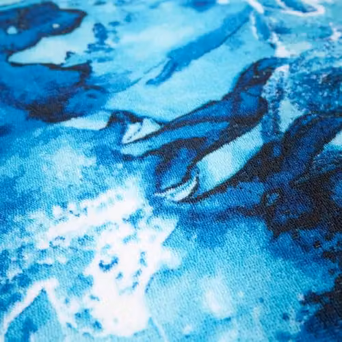 OHS Quick-Dry Microfibre Marble Print Beach Towel in Petrol Blue, W/H: 71 x 152 cm – 5