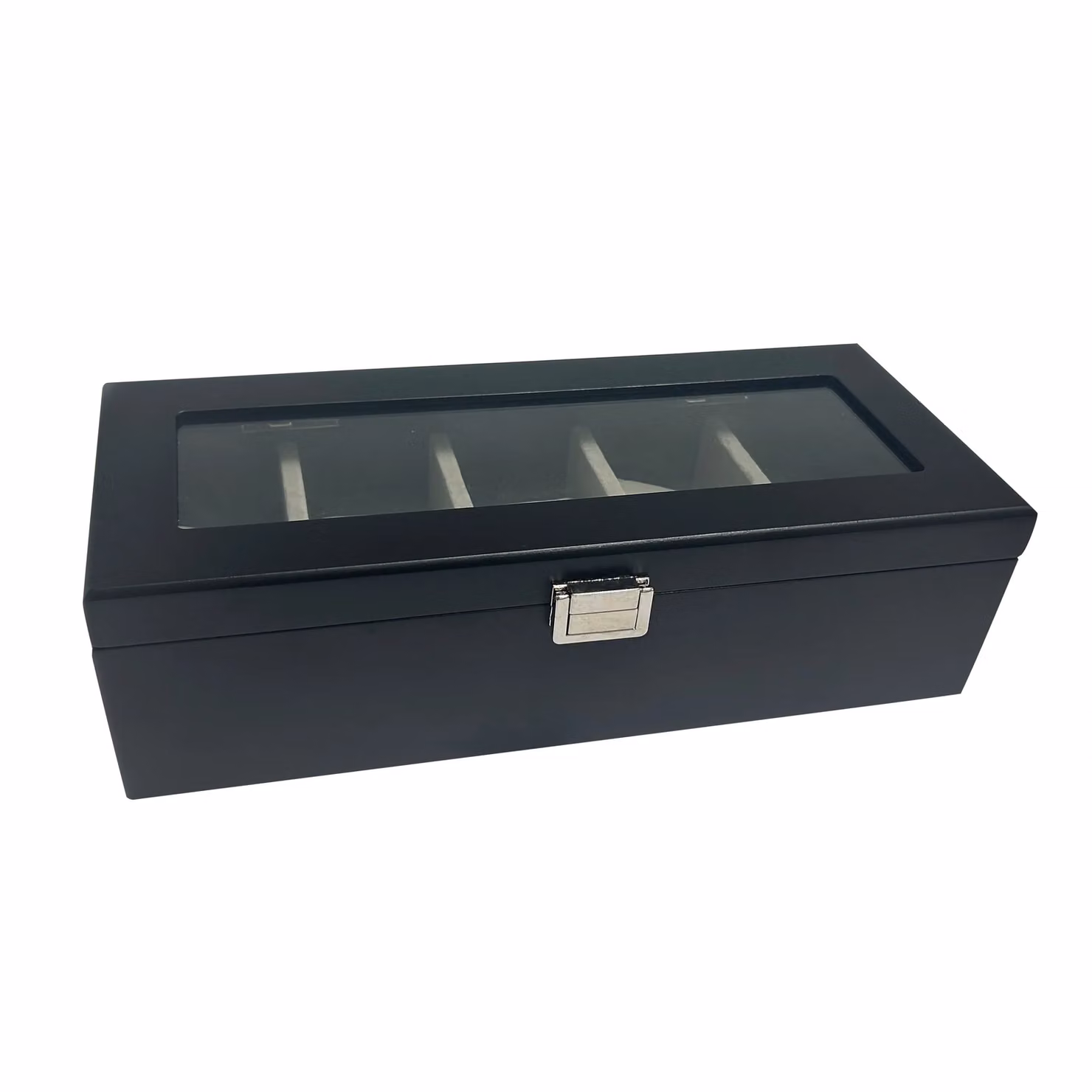 Menkind Men's InGenious 5 Piece Watch Box with Transparent Glass Lid in Black, W/D/H: 30.0 x 13.0 x 10.0 cm – 2