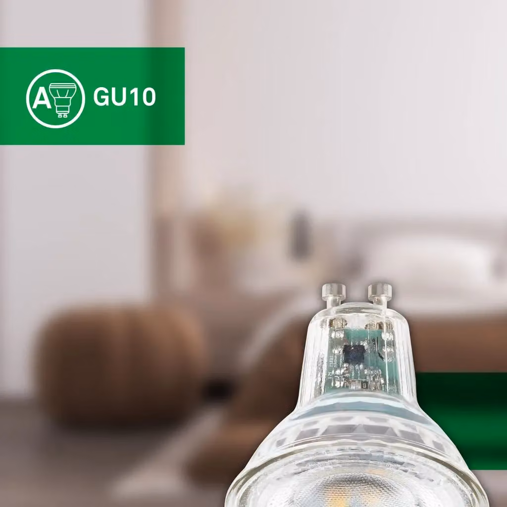 Briloner Set of 2 GU10 Warm White LED Bulbs, 4.7W, 850lm, Transparent/White Glass – 3