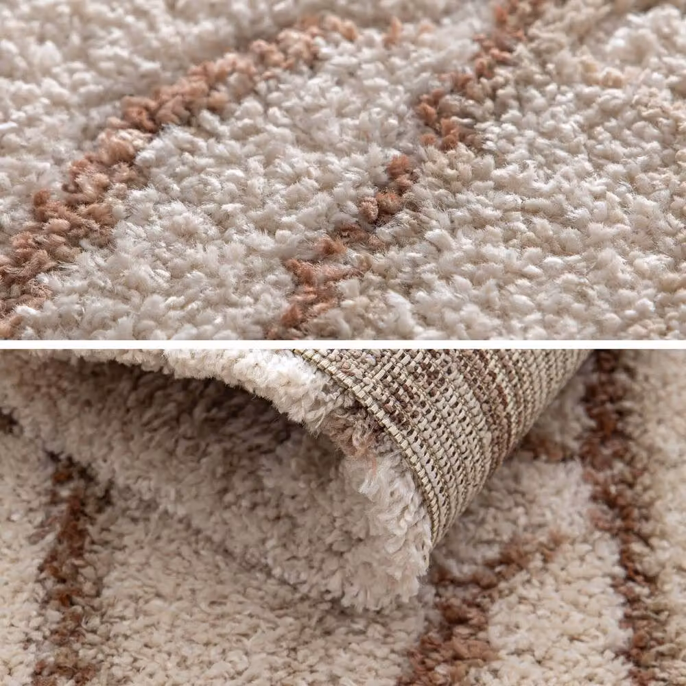sweeek Abstract Modern Indoor Rug in Pink and Brown, W: 160 cm, D: 230 cm – 2