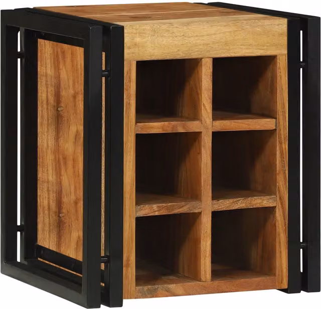 Berkfield Home Minimalist Acacia Wood Wine Rack, Brown, W/D/H: 34.5 x 35 x 39 cm