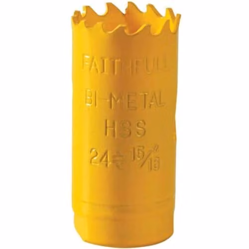 Faithfull Bimetal Cobalt Hole Saw, 24mm, Yellow