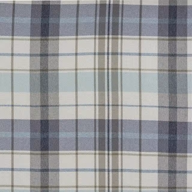 Terrys Nevis Check Fabric in Seafoam and Multicolour Blue for Adults