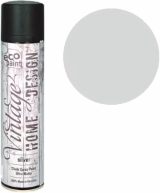 KDMD Silver Matt Chalk Spray Paint for Plastic and Weatherproof Decorations