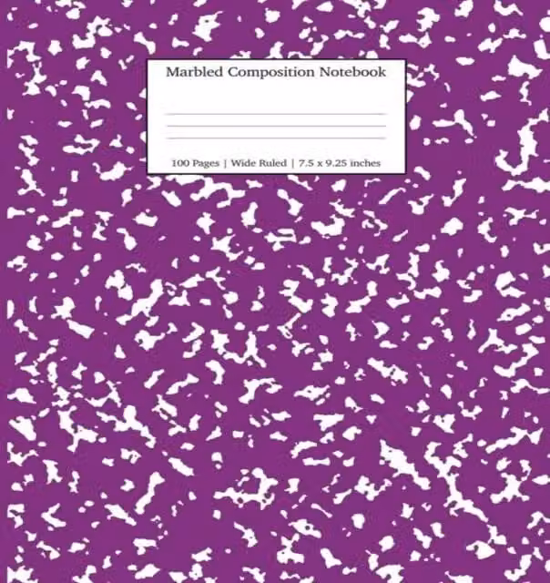 Young Dreamers Press Purple Marbled Composition Notebook with Lined Paper