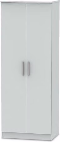 Welcome Knightsbridge Matt Grey 2 Door Tall Double Wardrobe