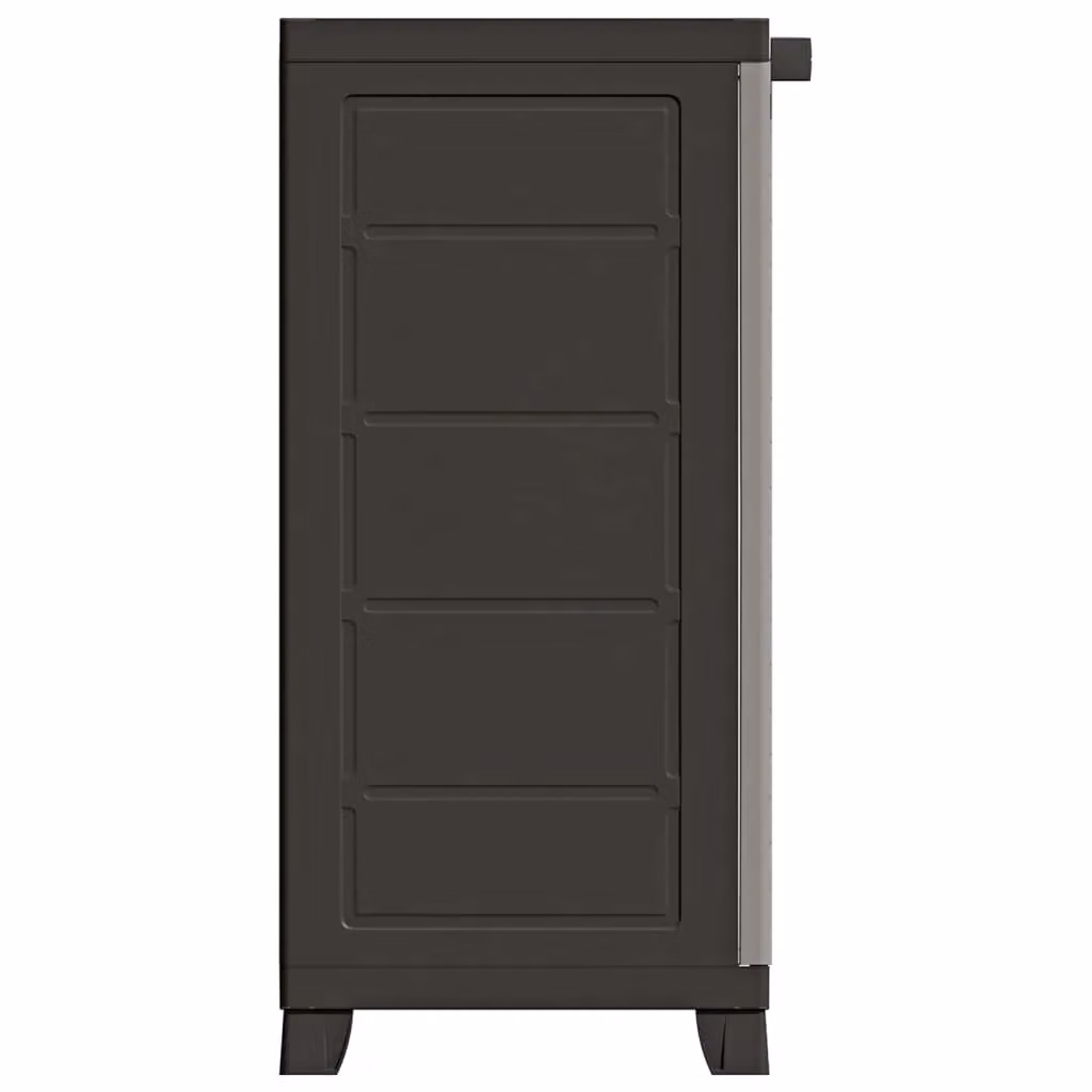 Berkfield Home Grey Plastic Freestanding Cabinet with Hinged Doors W/D/H: 65 x 45 x 97 cm – 3