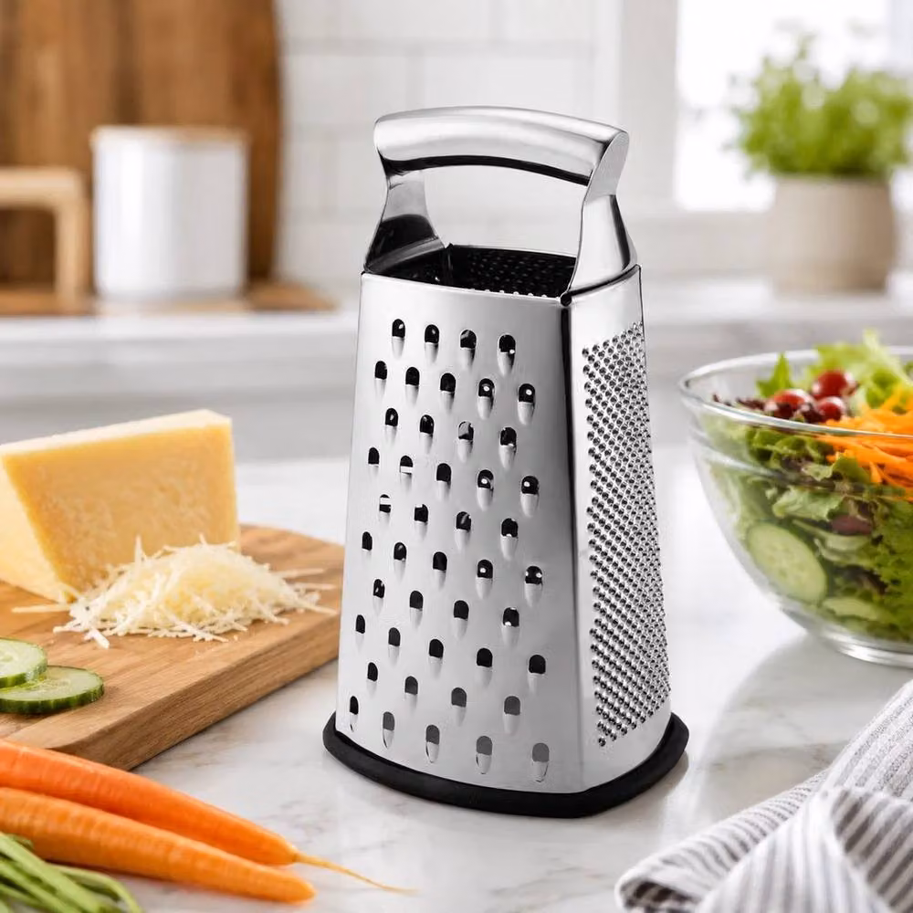 NESTLUNE Stainless Steel 4 Sided Box Grater and Slicer in Silver, W/D/H: 15 x 15 x 15 cm – 3