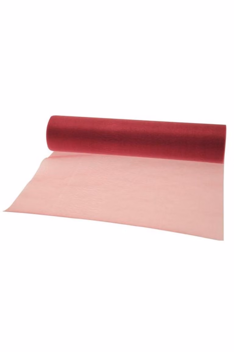 KDMD Burgundy Soft Organza Fabric Roll for Party and Birthday Decorations