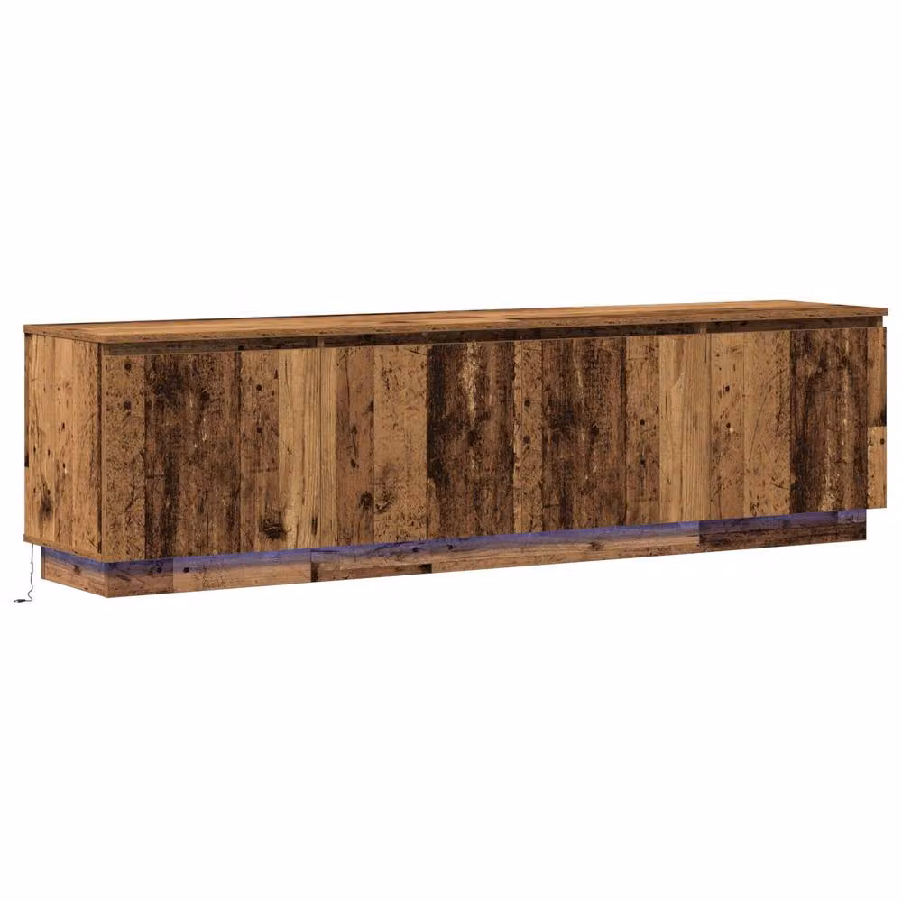 Berkfield Home Rustic Brown TV Cabinet with Integrated LED Lighting, W/D/H: 180 x 38 x 49 cm – 2