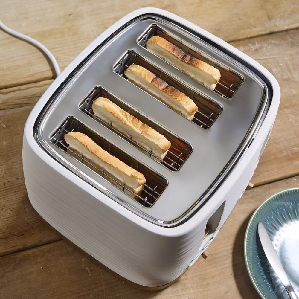 Morphy Richards Clay 4 Slice Toaster in White – 4