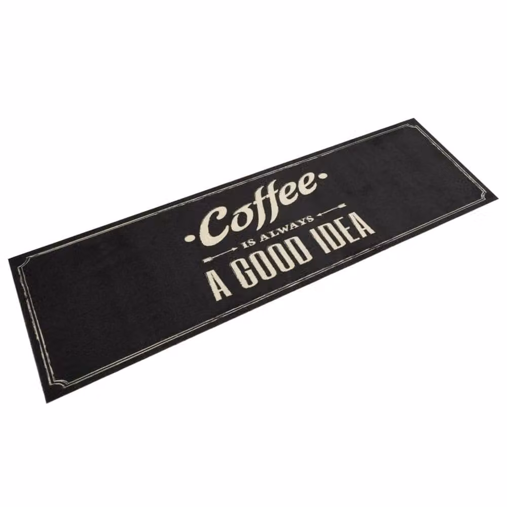 Berkfield Home Washable Velvet Kitchen Rug in Black, W/D/H: 45 x 150 cm – 2